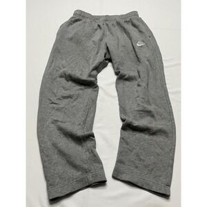 Men's Nike Gray Baggy Straight Leg Snap button Drawstring Sweat Pants M